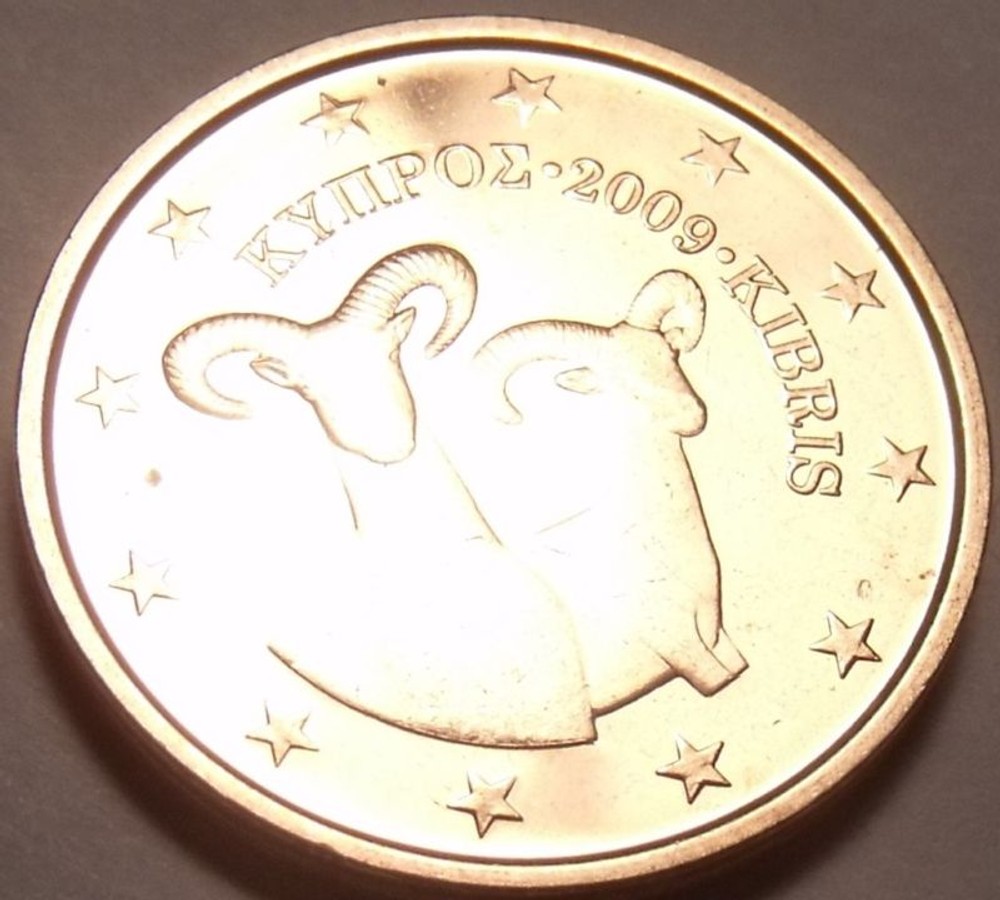 GEM UNC CYPRUS 2009 2 EURO-CENTS~DOUBLE RAMS~FREE SHIP~