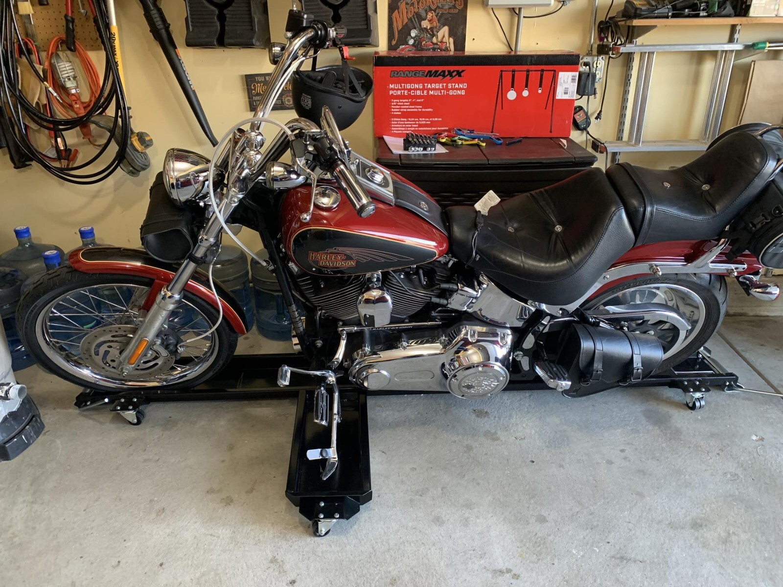 Low Profile Motorcycle Dolly Steel Swivel Casters Bike Mover Heavy Duty 1250 lb