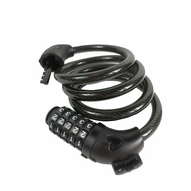 1 PC Black Bicycle Lock Cable Chain Lock 5 Digit Combination Password 40" Long