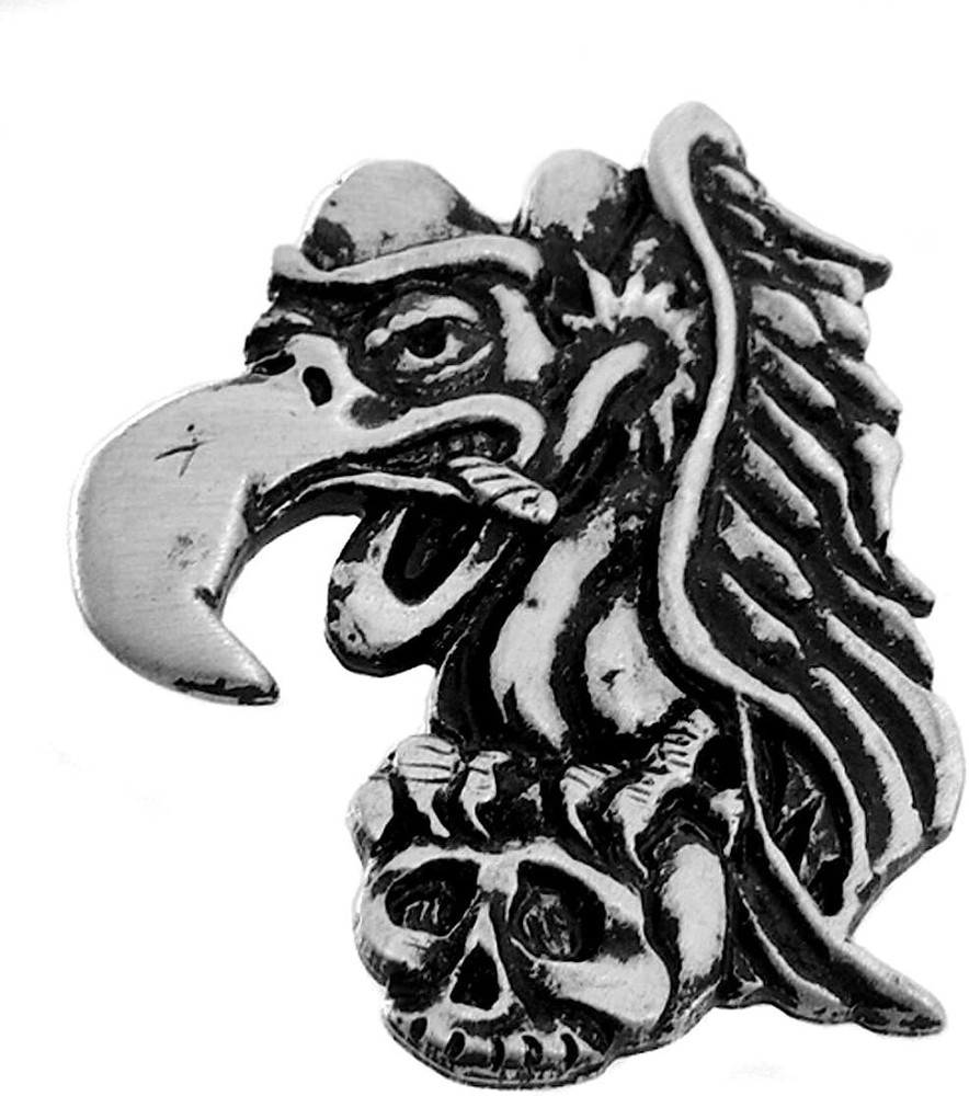 Buzzard Mc Jacket vest Hat Biker PIN    1.5"