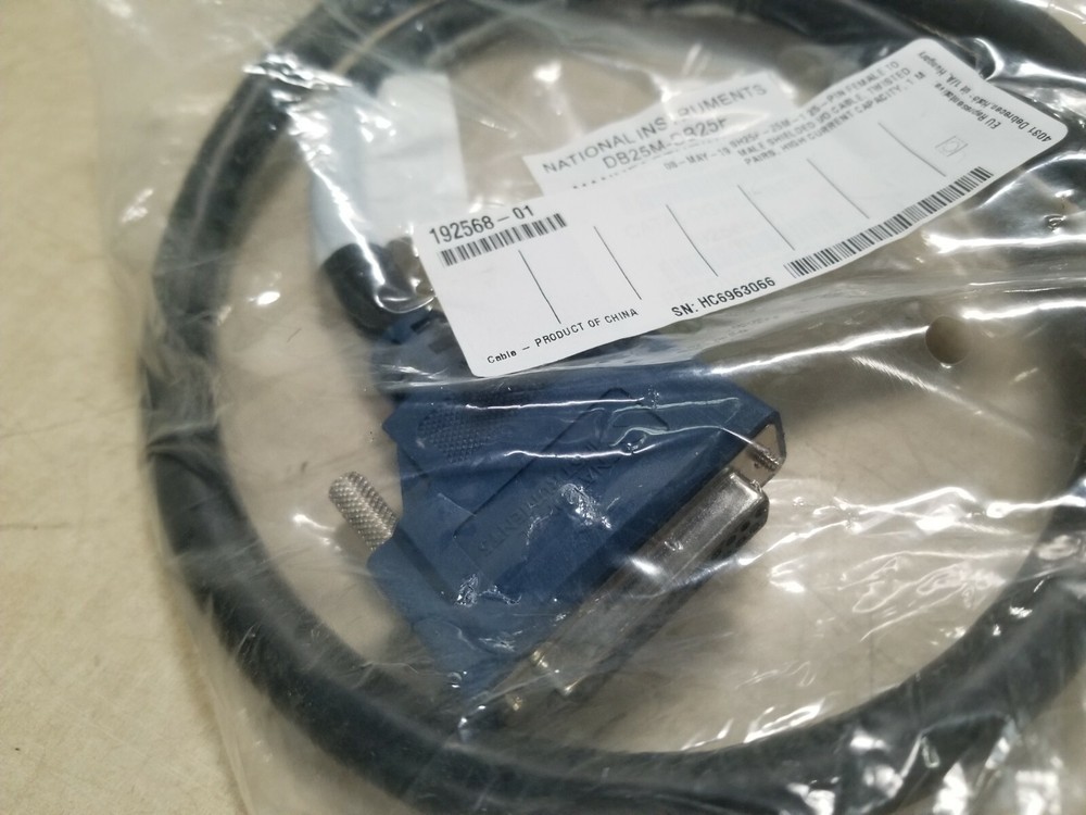 National Instruments 1 Meter I/O Cable 192568-01 (DB25M-DB25F)