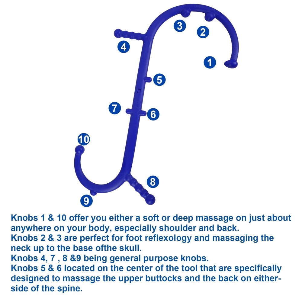 Shrdaepe 2 Pack Massage Trigger Point Cane, Body Deep Tissue, Handheld Back, ...