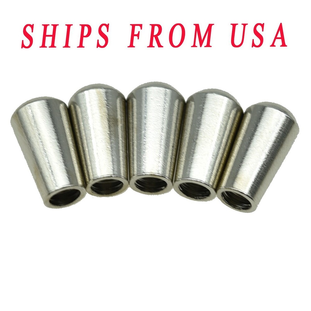 5pcs Nickel USA Thread SAE 8-32 Metal Toggle Switch Tip Fits Gibson/Switchcraft