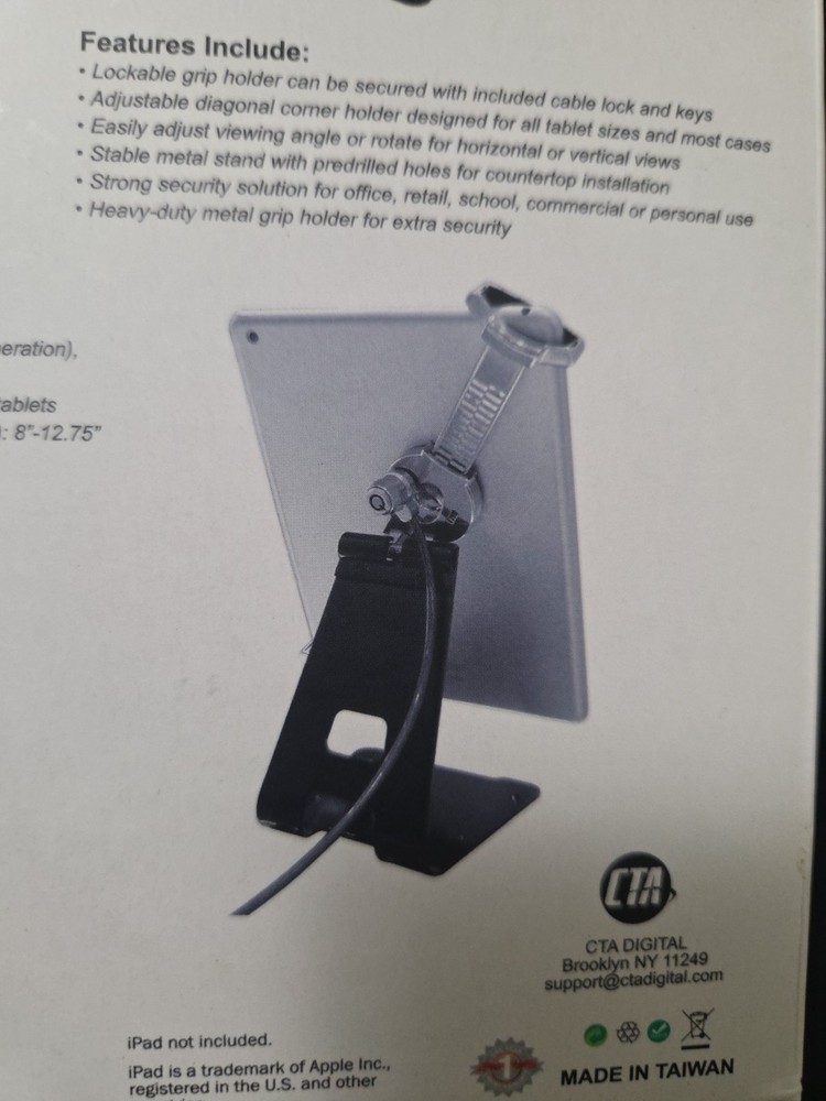 Universal Tablet Holder - CTA Universal Anti-Theft Security Grip Holder