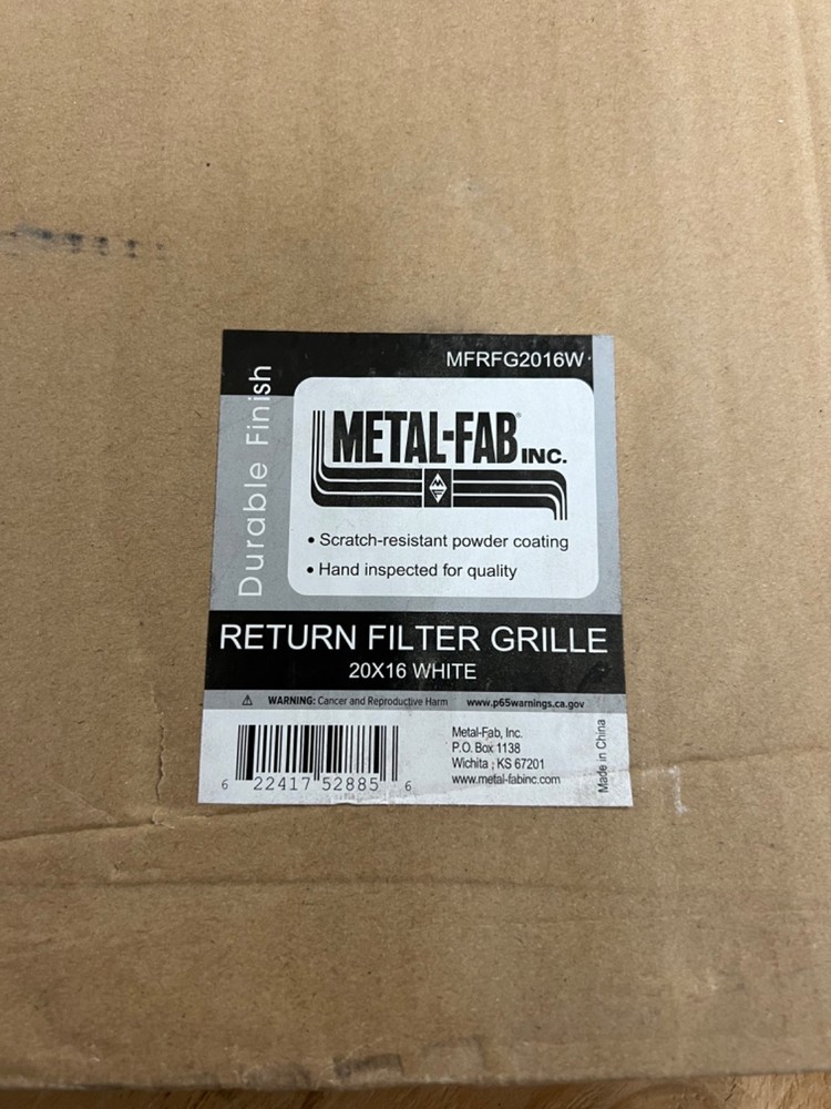 Metal Fab Return Filter Grille