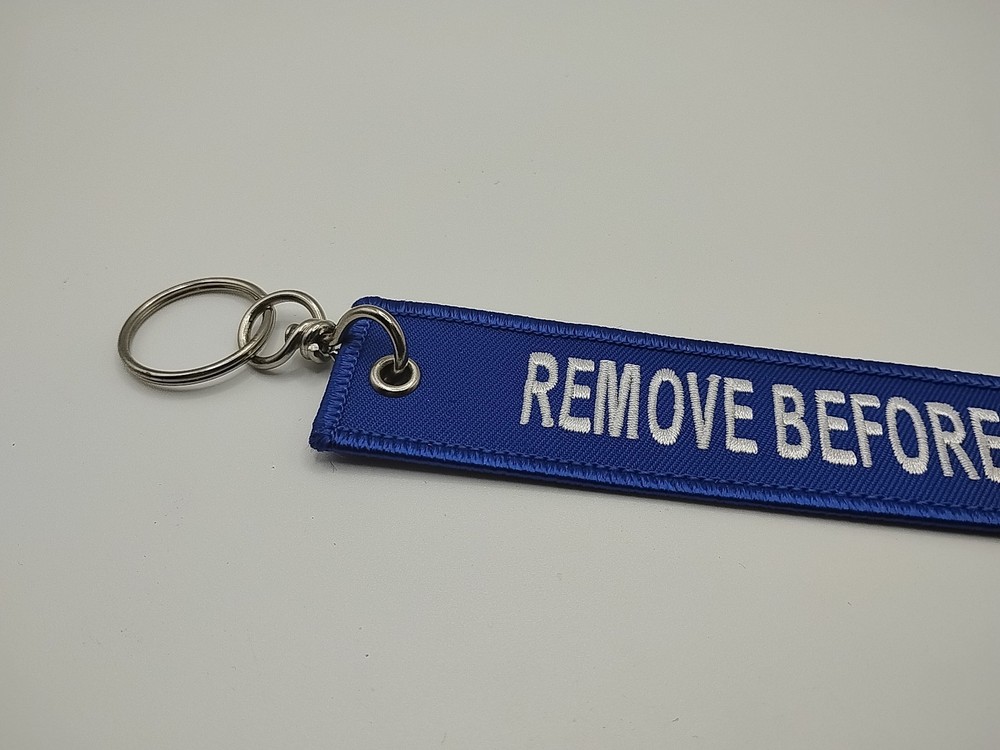 Boeing Remove Before Flight Keychain Blue