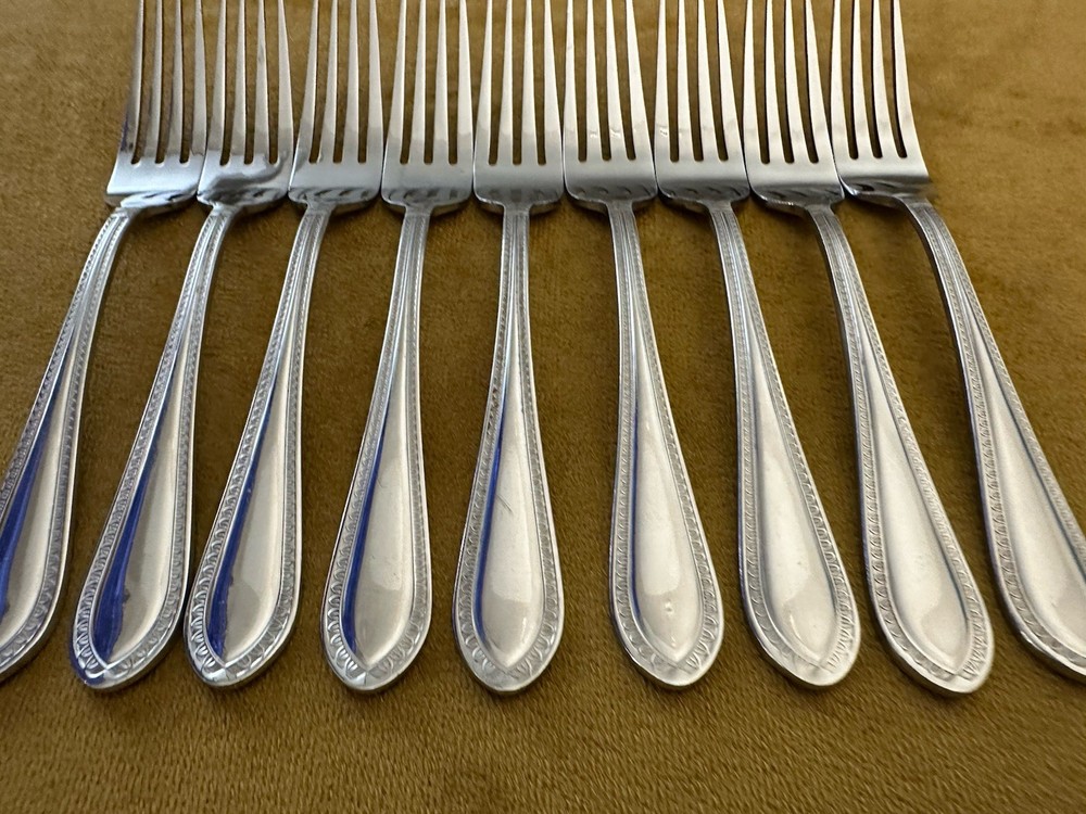 (9) DINNER  FORKS  Mikasa Sinclair-Belvedere Stainless