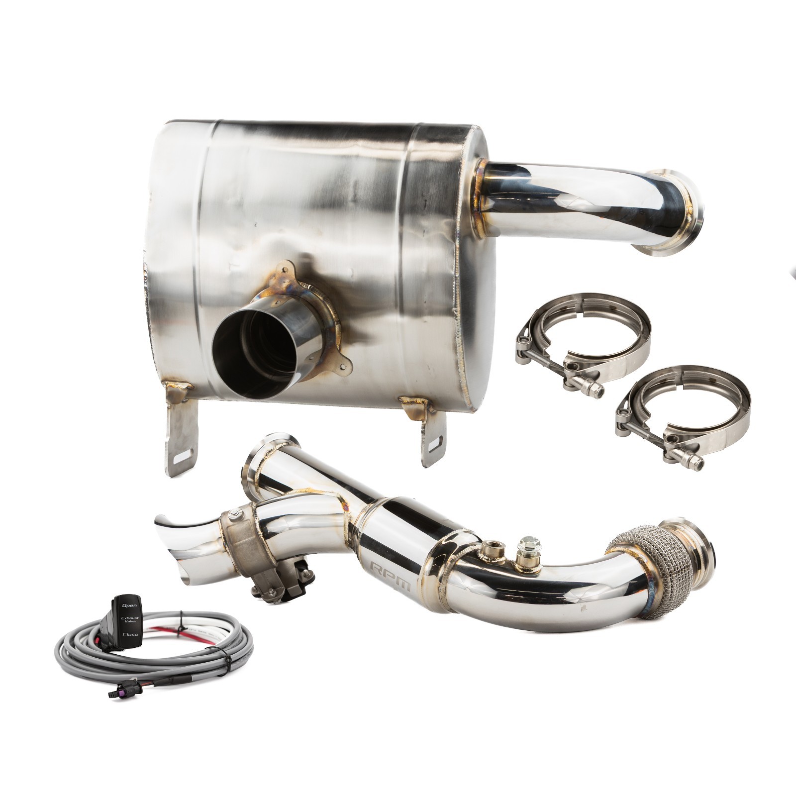 RPM X3 FULL E-Valve 3" Chambered Q-Series Turbo Exhaust System Old Style