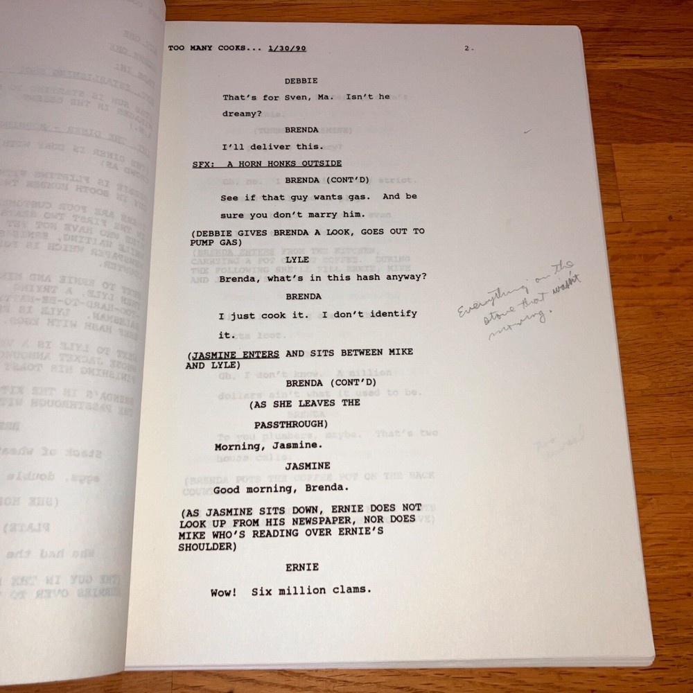 BAGDAD CAFE ('90) 9-Script Sandy Krinkski Story Editor Archive w/NOTES + COA!