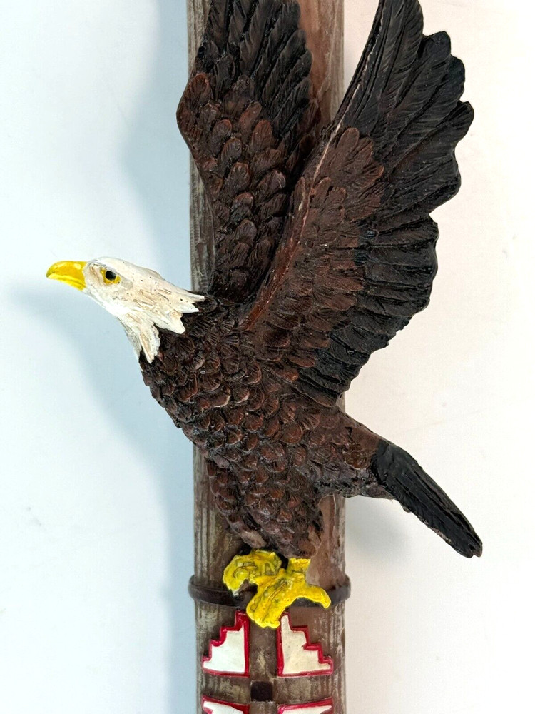 Decorative Tomahawk With American Bald Eagles Wall Hanging Composite Material