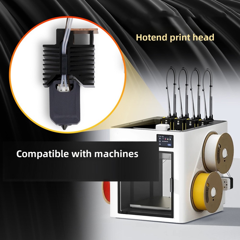 2-High Flowrate 3D Printer Hotend Kit Ceramic Block 0.2mm For Snapmaker U1