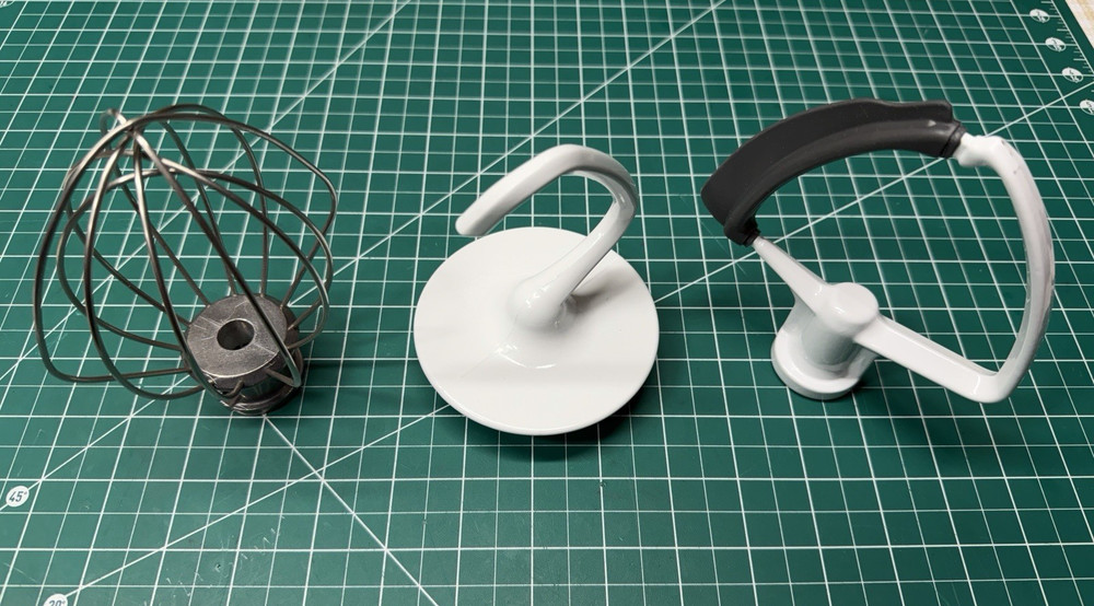 KitchenAid - 3 Piece Replacement Set; Flat Beater, Dough Hook Wire Whip