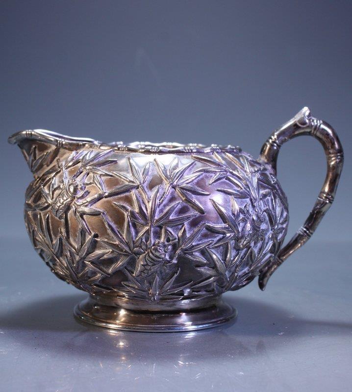 FINE ANTIQUE CHINESE EXPORT SILVER CREAMER,