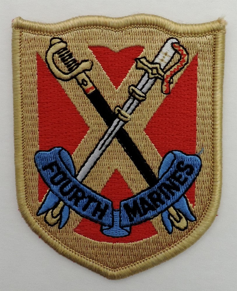 USMC 4th Regiment 3.5" Iron-On Patch