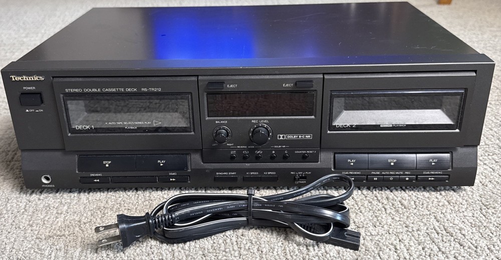 Technics RS-TR212 Dual Stereo Double Cassette Deck Tested Working Good Condition