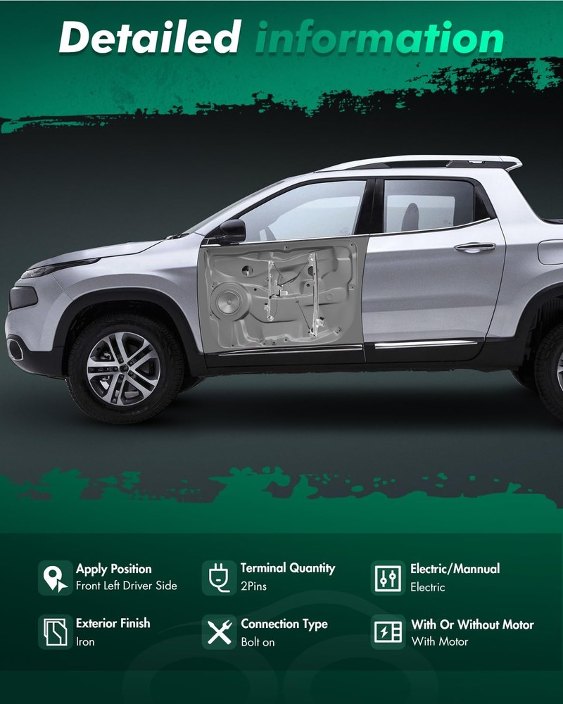 High Performance Power Window Lift Regulator Front Left Driver Side Replacement