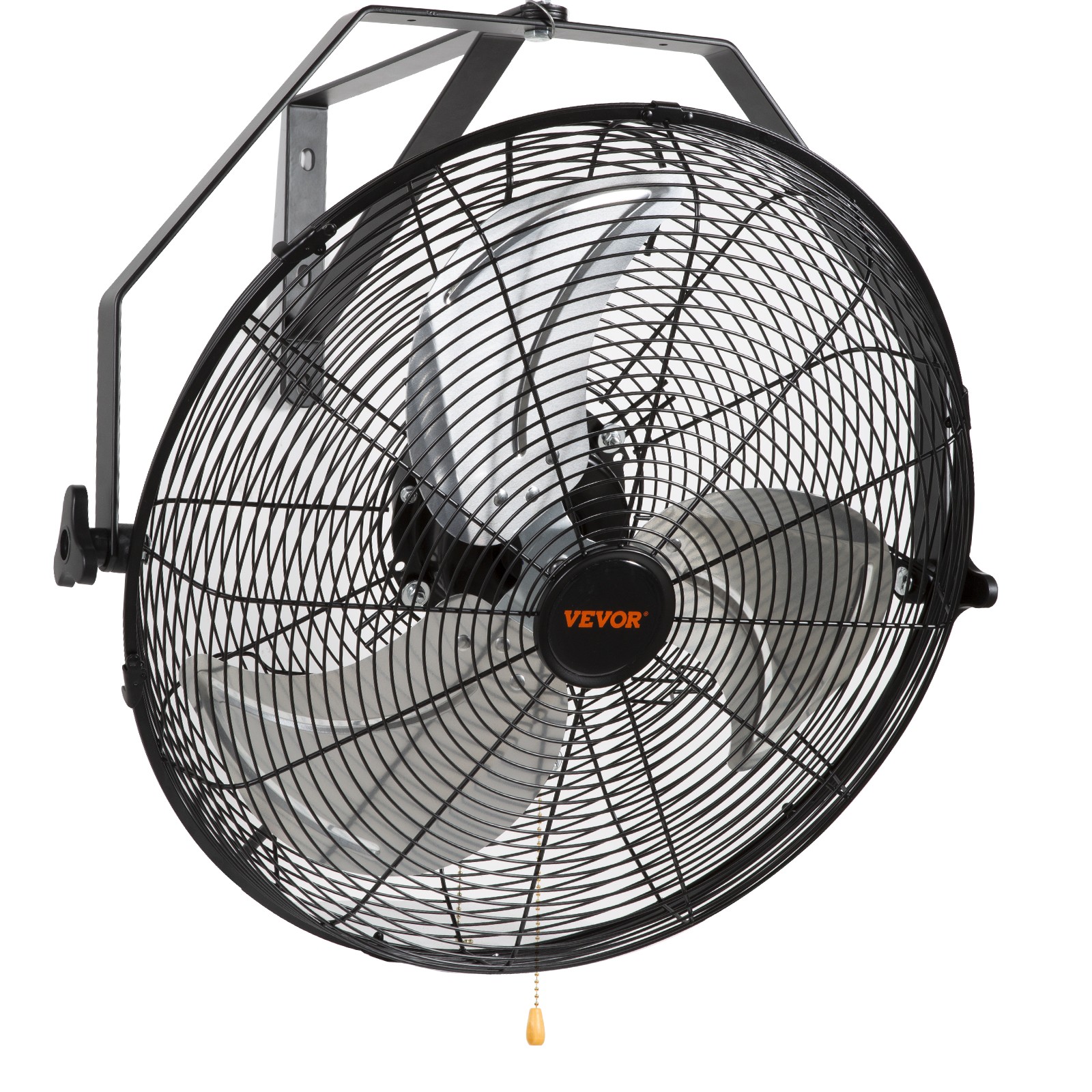 VEVOR Industrial Wall Mount Fan Waterproof Metal Fan 17.6'' 3 Speed Airflow