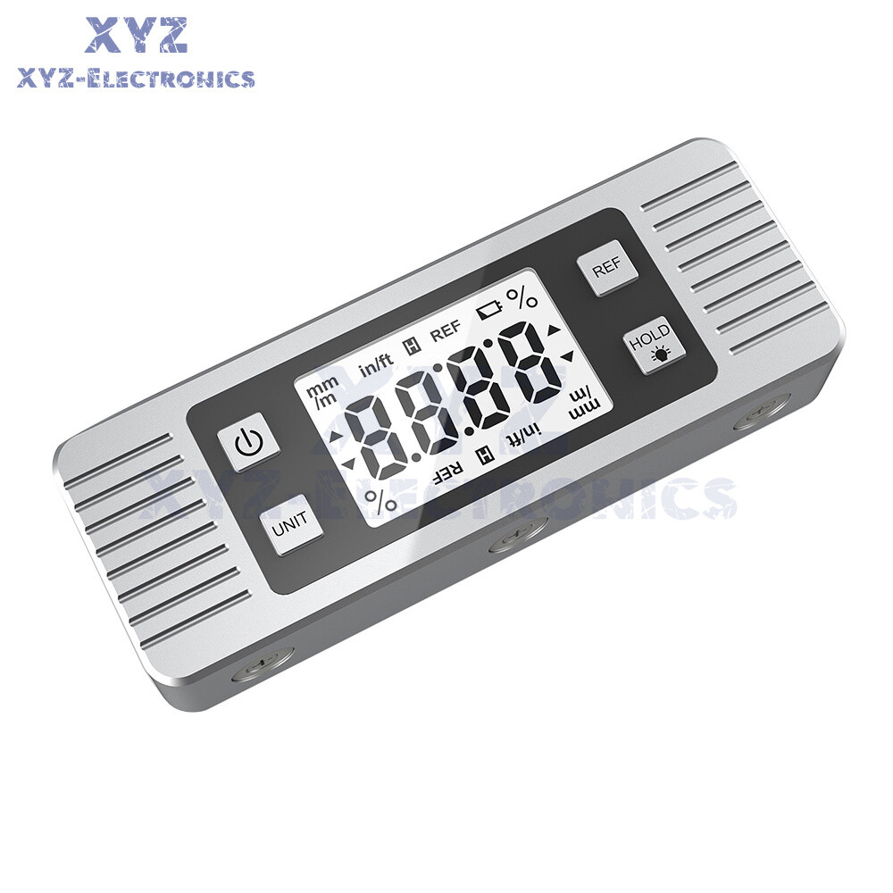 3in1 Magnetic Digital Protractor + Inclinometer + Level Scale angle slope 4*90°