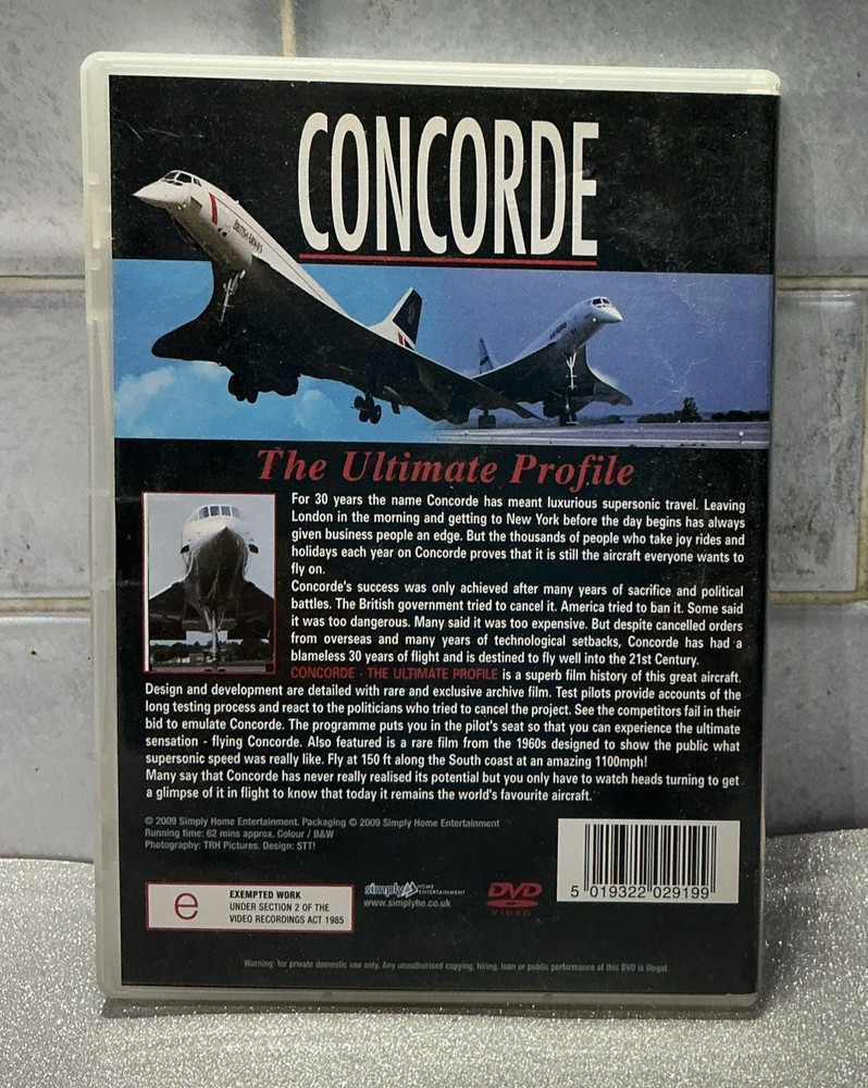 Concorde The Ultimate Profile (1999) DVD *