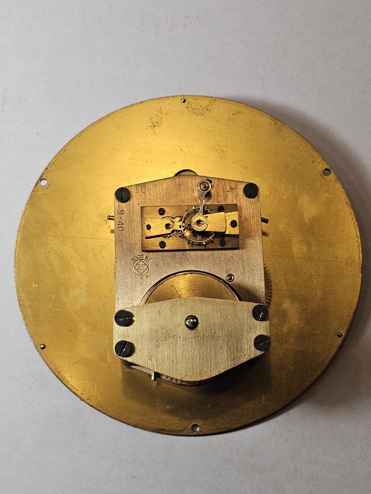 Vintage Seth Thomas Brass Ship's Clock with Stand, Working