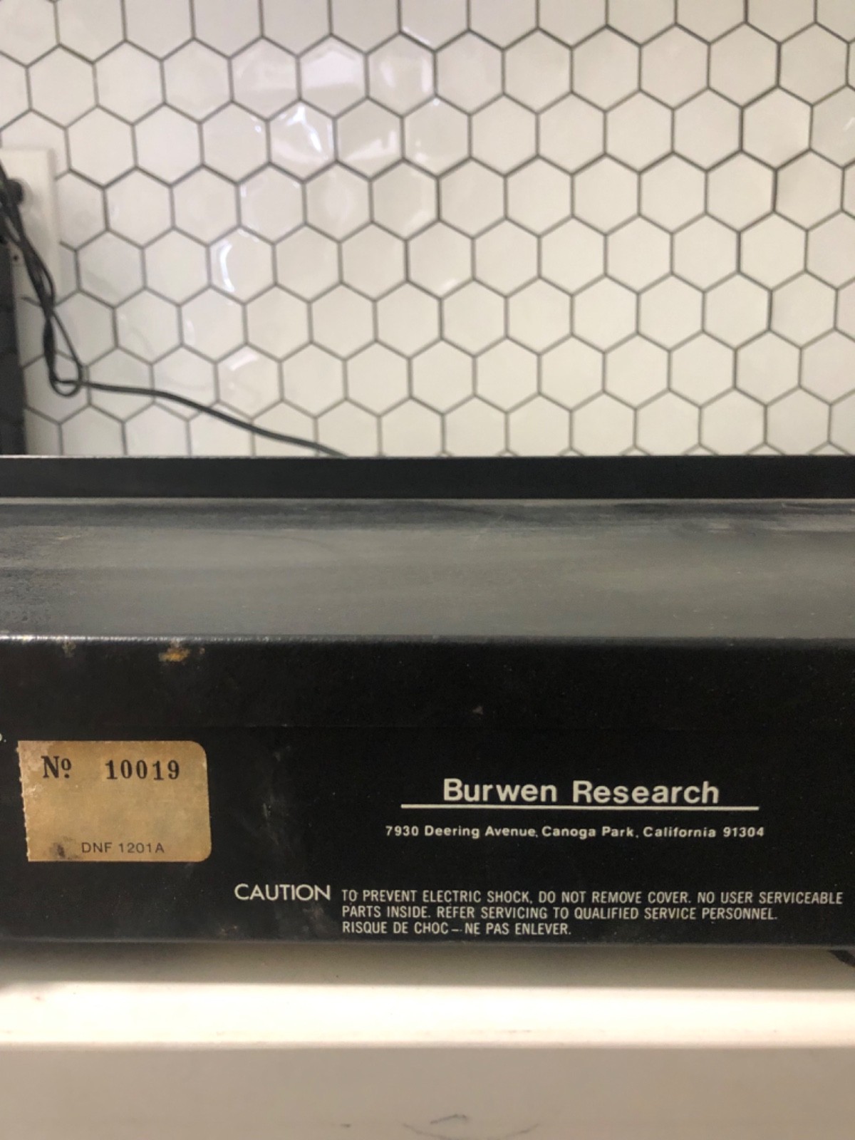 Dynamic noise filter model DNF 1201A Burwen research
