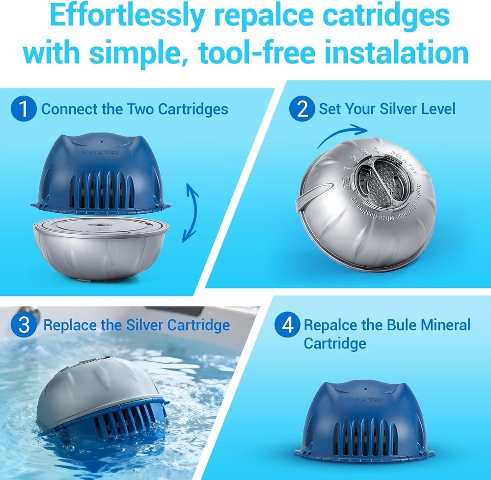 Hot Tub Cartridge Replacement for use with Frog Ease Floating System 3 Pack