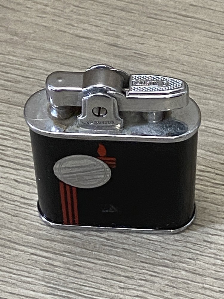 VINTAGE RONSON VIKING LIGHTER - RED AND BLACK Not Engraved