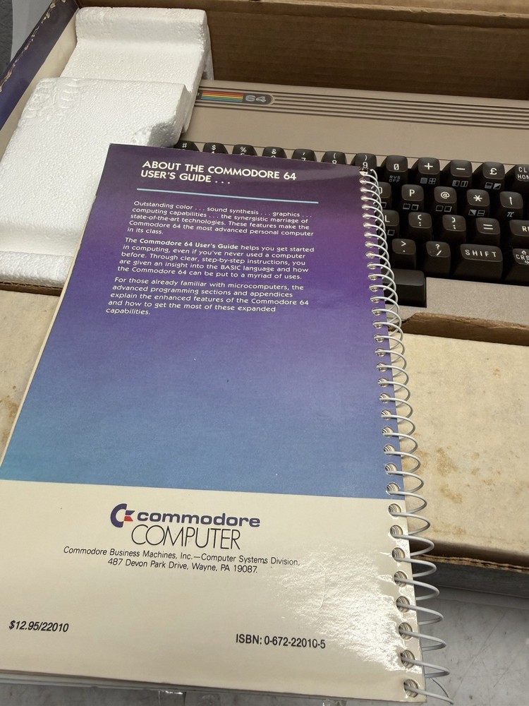 VINTAGE 1992 Commodore 64 C64 Breadbin Computer System - Cosmetic Damage -