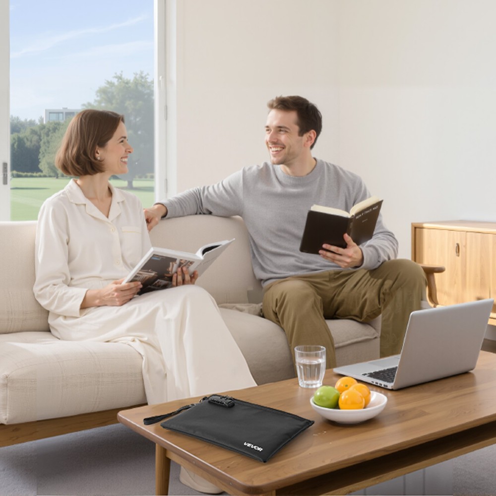 VEVOR Fireproof Document Bag 1832 ℉ Fireproof & Waterproof File Bag with Lock