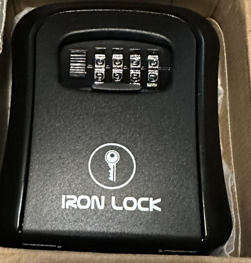 Iron Lock® - Key Lock Box Wall Mount for Keys 4 Digit Combination