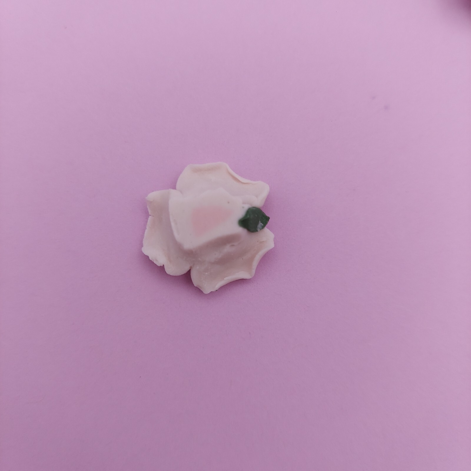 Bisque Porcelain Roses Pink 7/8" Lot of 12