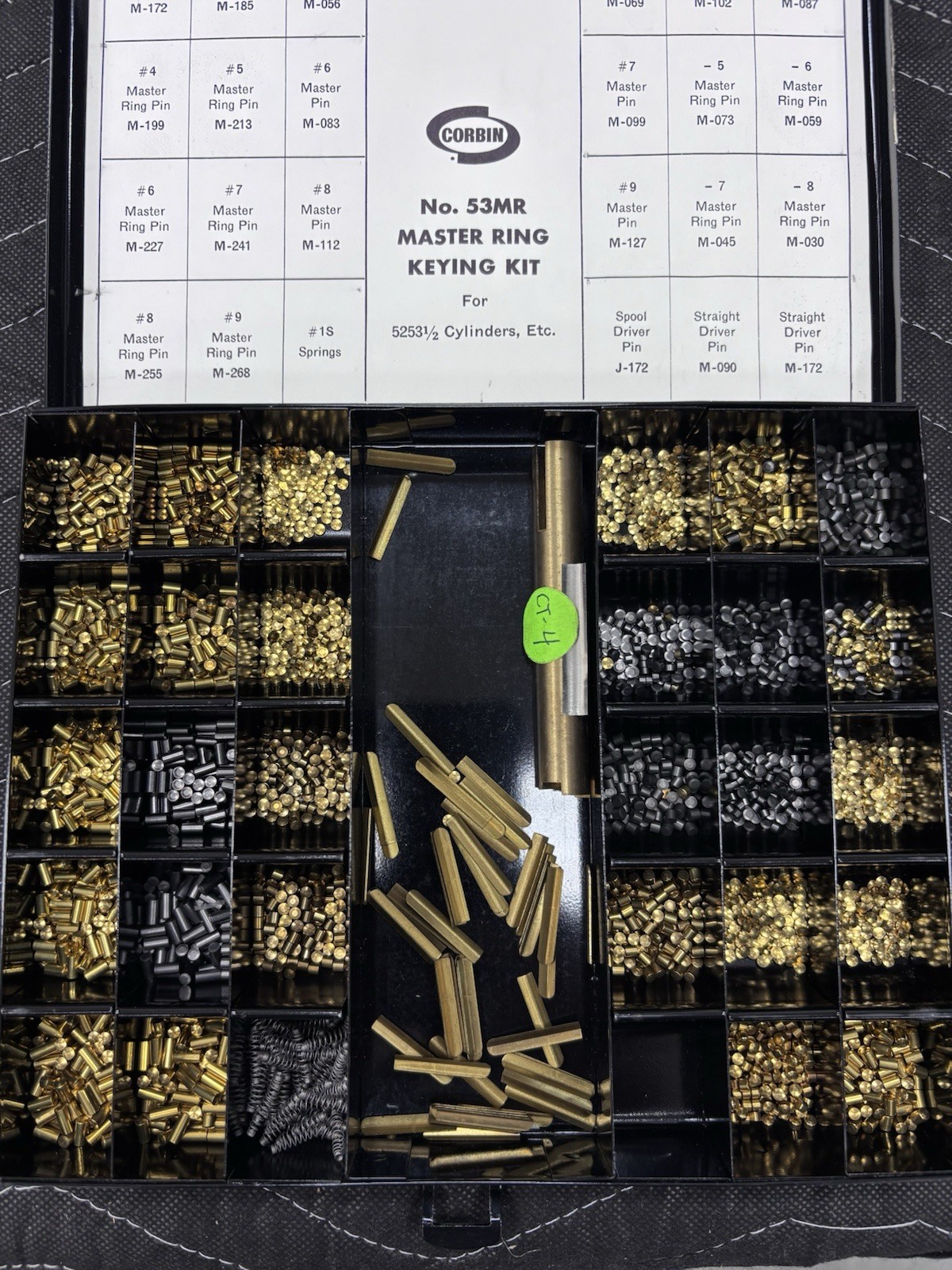 Vintage Corbin Master Keying Kit 53MR For 5253-1/2 Cylinders Rekeying
