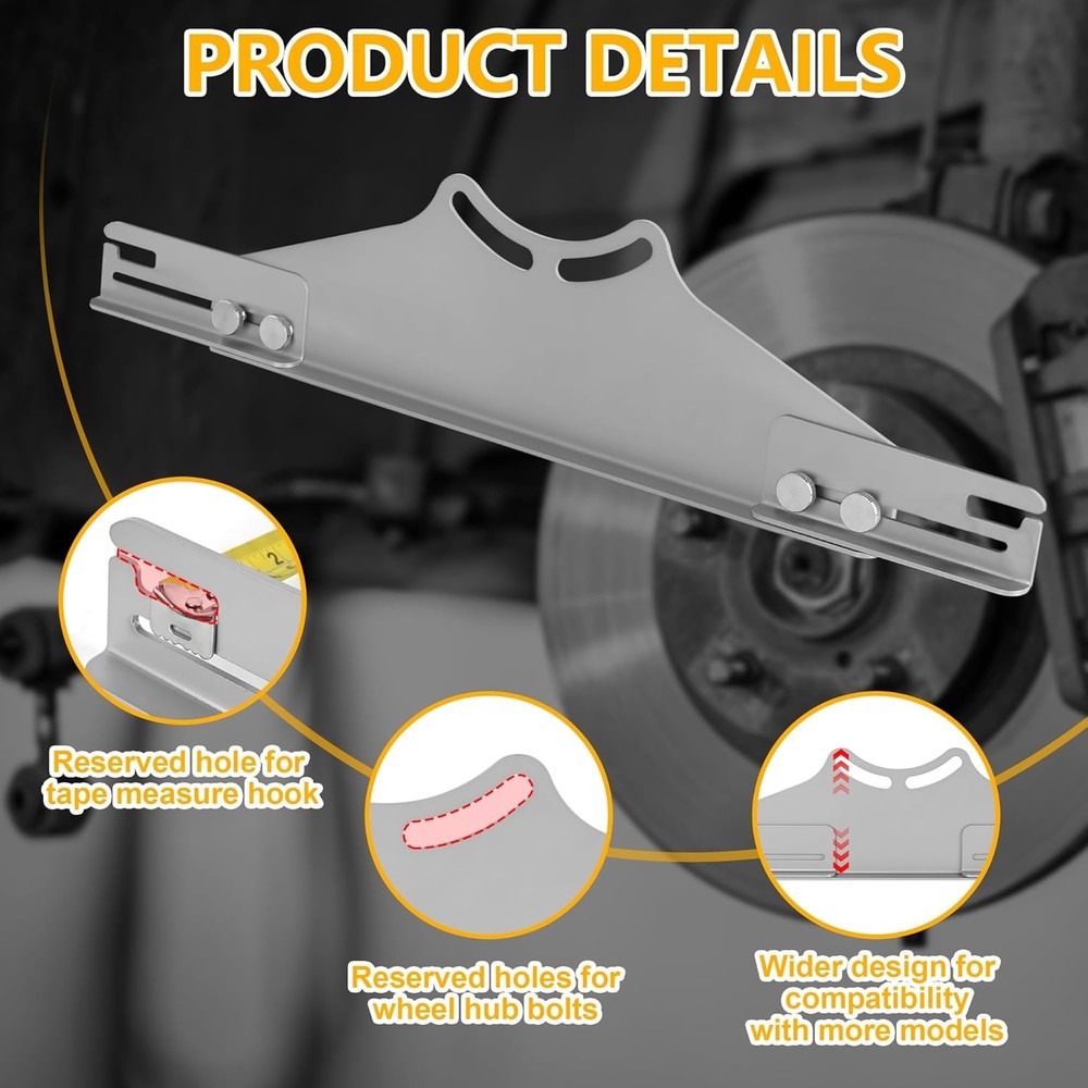 Wheel Alignment Tool Heavy Duty Toe&Camber Alignment Plates w/ 2 Measuring Tapes