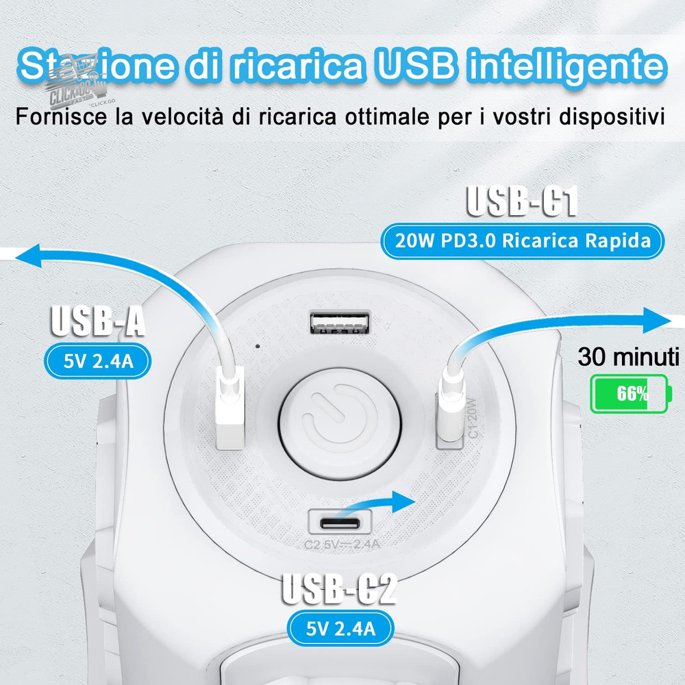 Vertical Multi Outlet 8 Universal Sockets 4 USB C PD 20W Slipper 4000W Switch