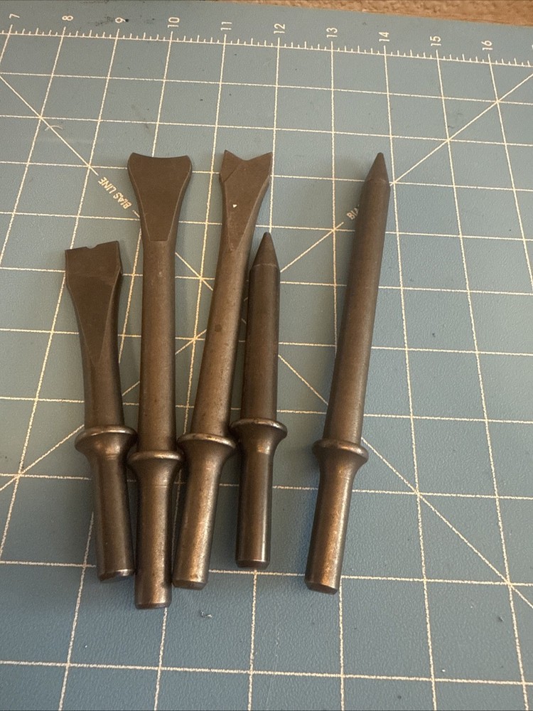 Pneumatic 5 Piece Chisel Set. 5”. Unbranded