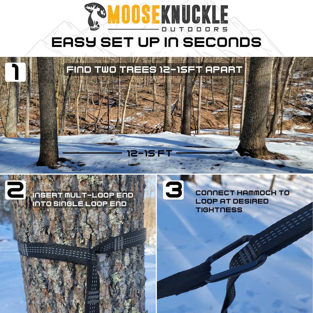 Mooseknuckle Outdoors XL Double Camping Hammock (Blue)