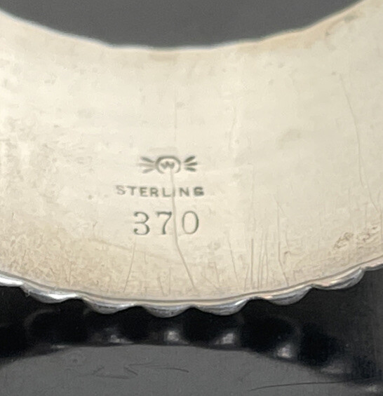Sterling Silver Napkin Ring with Monogram M.G.J