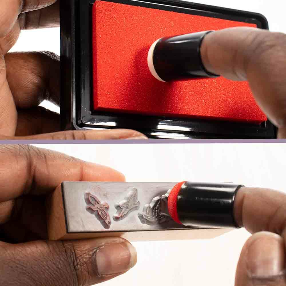 CRAFT COUNTY Silicone Finger Brush For Ink