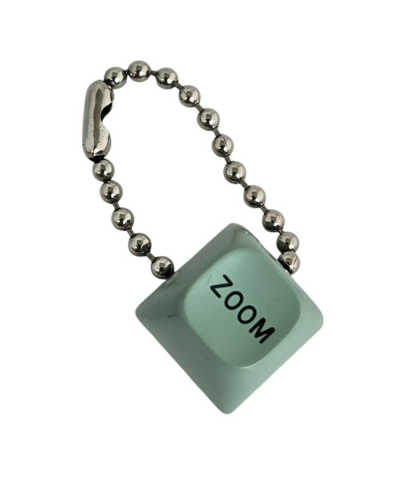 Vintage Typewriter/Keyboard Button "Zoom" Keychain