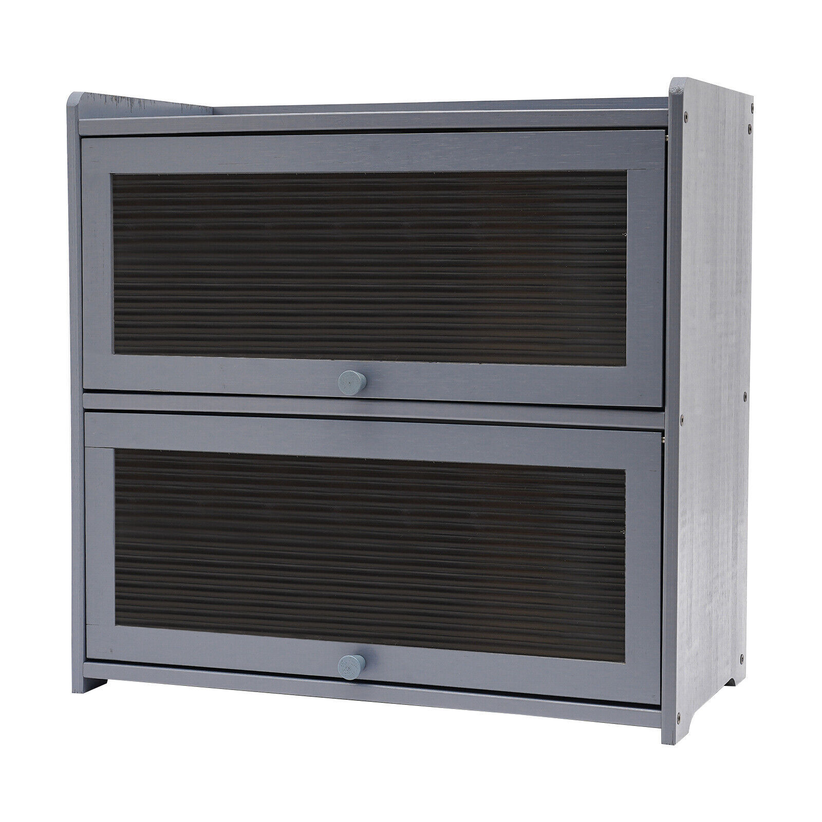 Modern Two-tier Storage Cabinet, Countertop Storage Cabinet, Gray Cabinet New