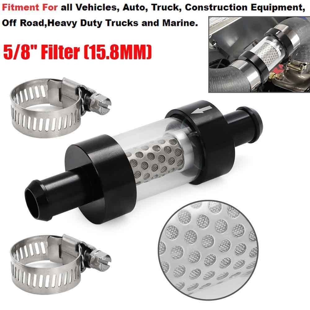 5/8" Inline Heater Core Coolant Filter & Inspection System Kit Protector ATV UTV