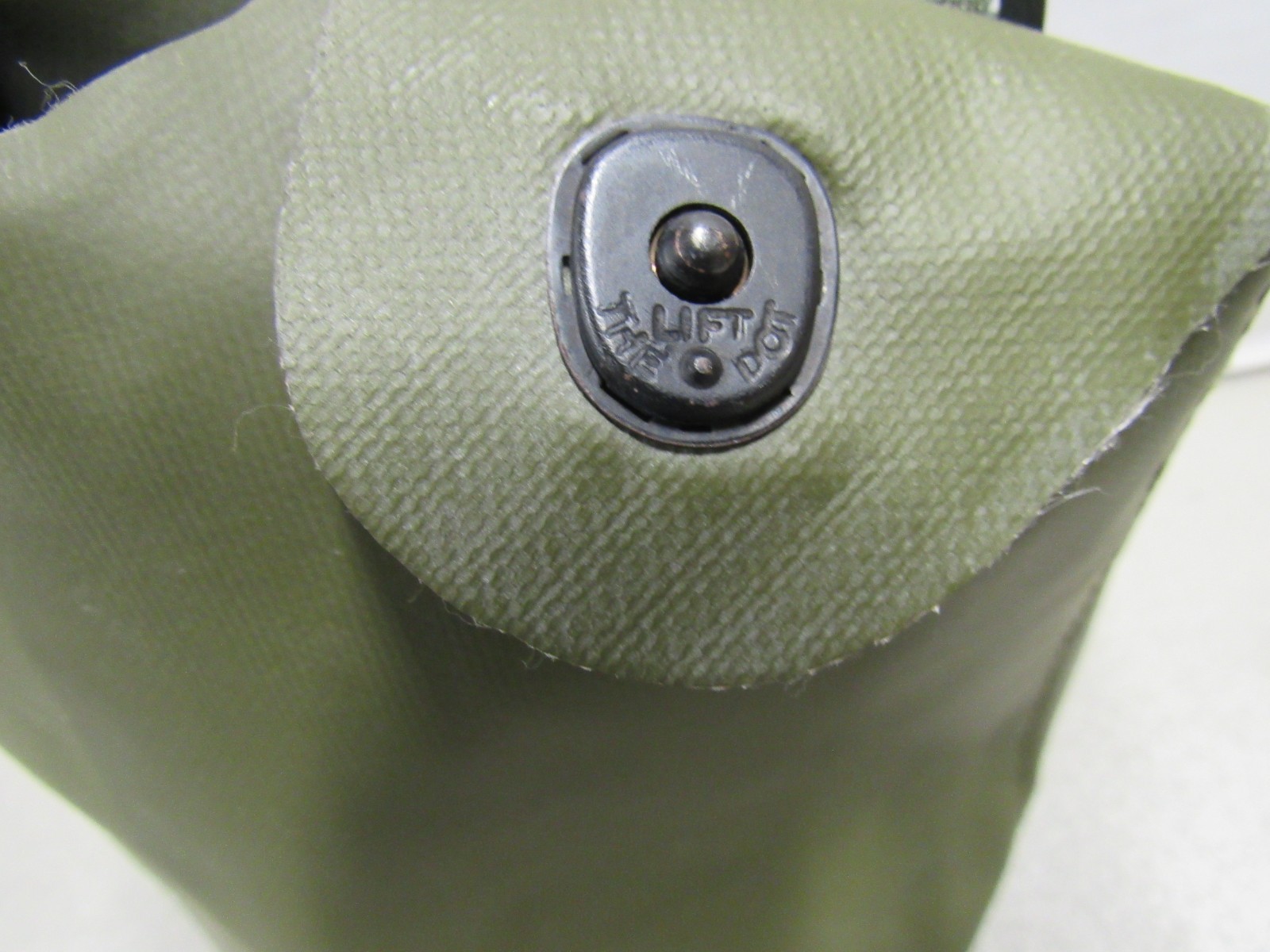 Danish M/45-59 Web Gear Canteen Cover Rubberized New Old Stock OD Green