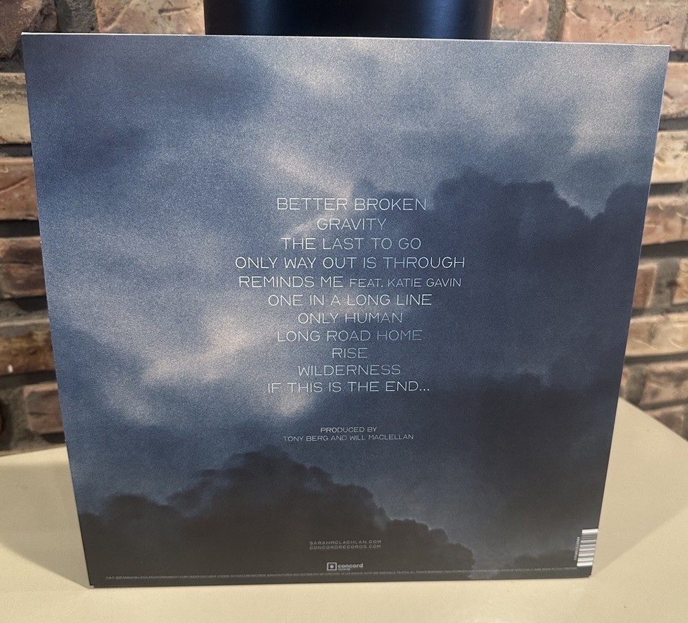 SARAH MCLACHLAN "Better Broken" SIGNED SLEEVE LP Record