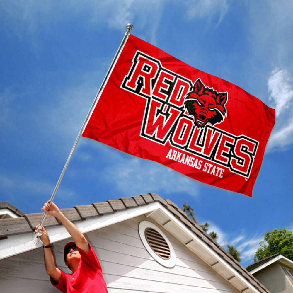 Arkansas State University Red Wolves Flag A State Large 3x5