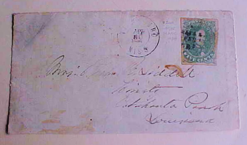 US CONFEDERATE #1 cat.$175.00 OFF PAPER BUT THIS IS A FRONT ONLY