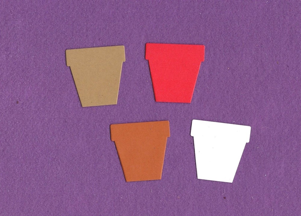 FLOWER POT # 2 die cuts scrapbook cards