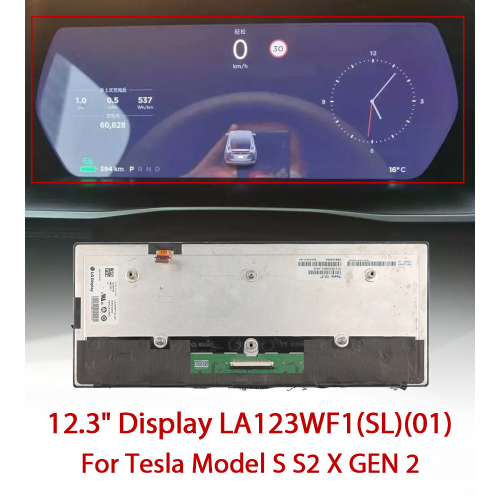 LCD Display Digital Instrument Cluster For Tesla Model S S2 X GEN 2 Replacement