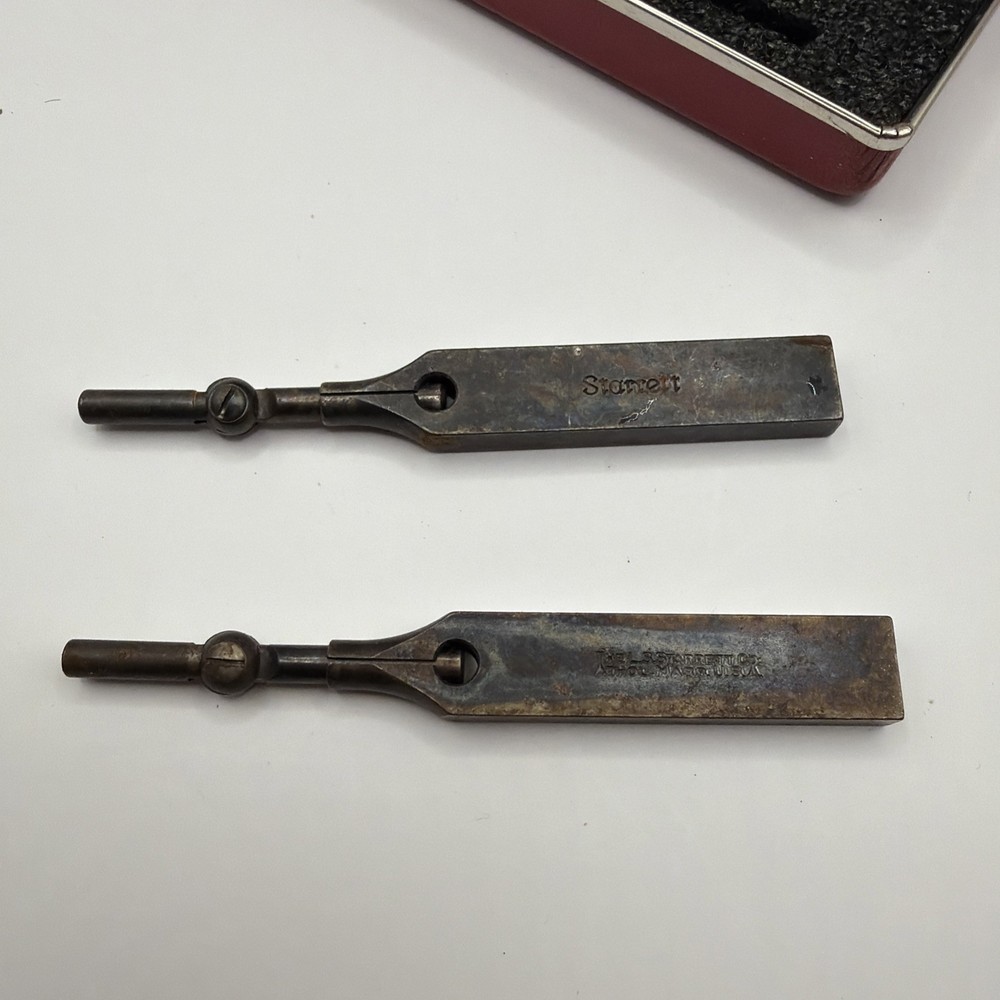 Starrett Last Word Dial Indicator Set 711-TI .0001" with Case CLEAN