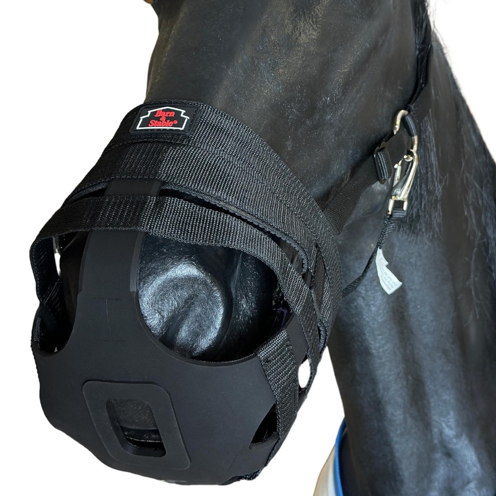 BARN & STABLE Horse Grazing Muzzle for Easy Breathe Comfortable Muzzle Grazin...