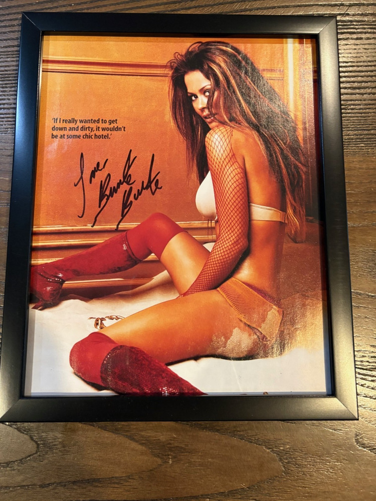 BROOKE    BURKE    SIGNED   MAGAZINE   PAGE    FRAMED